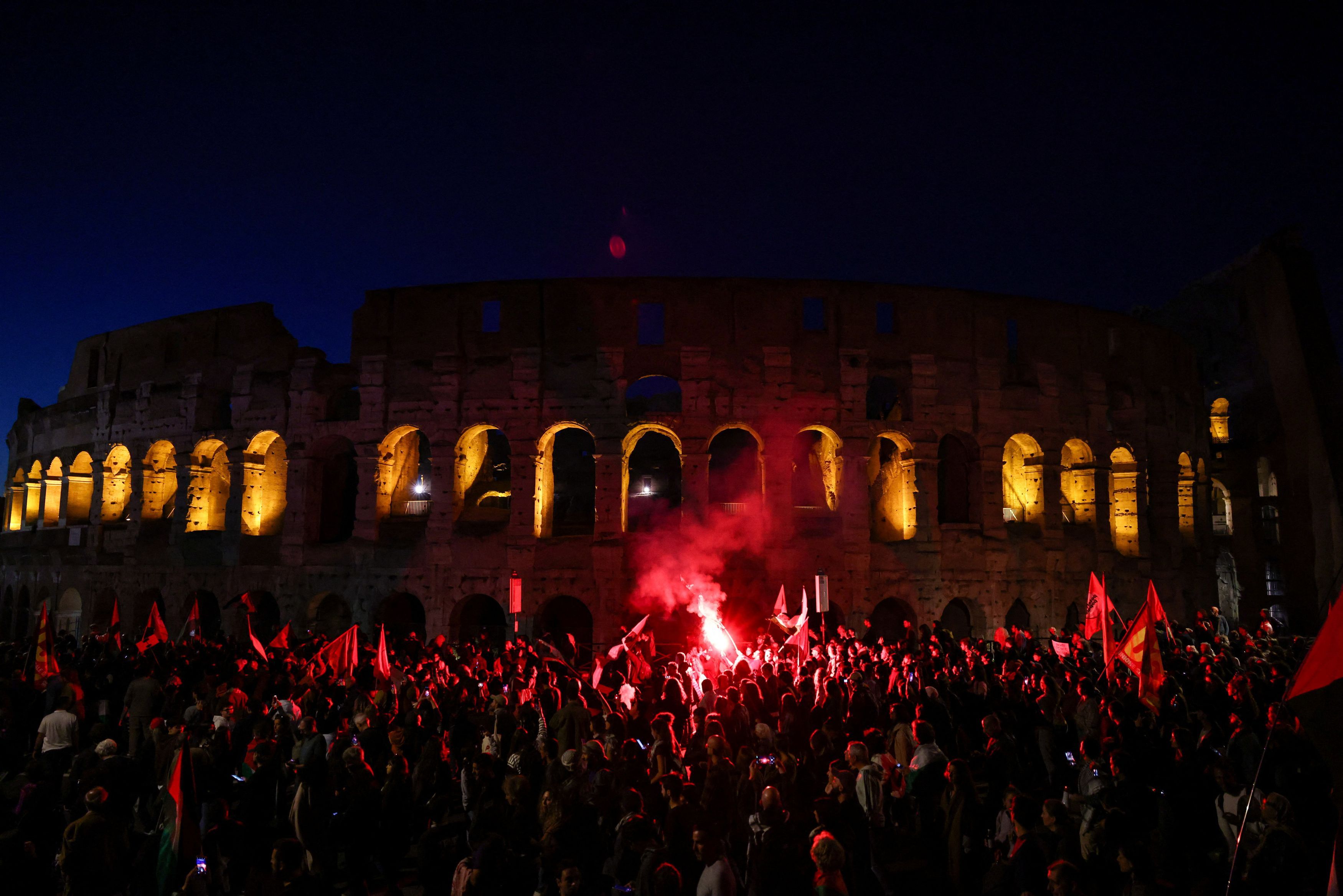 Manifestazione pro-Pal a Roma