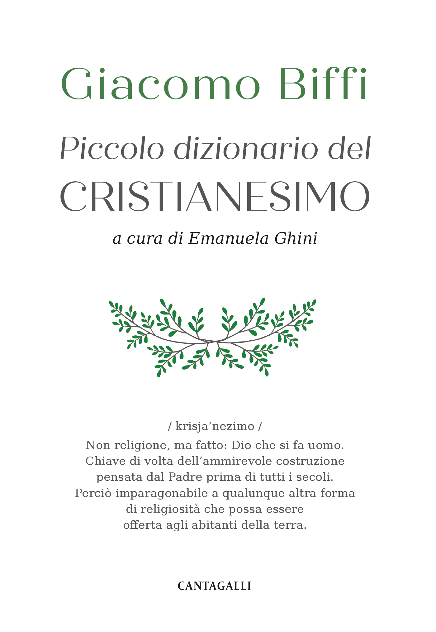La copertina del nuovo libro edito da Cantagalli. Da oggi in libreria.