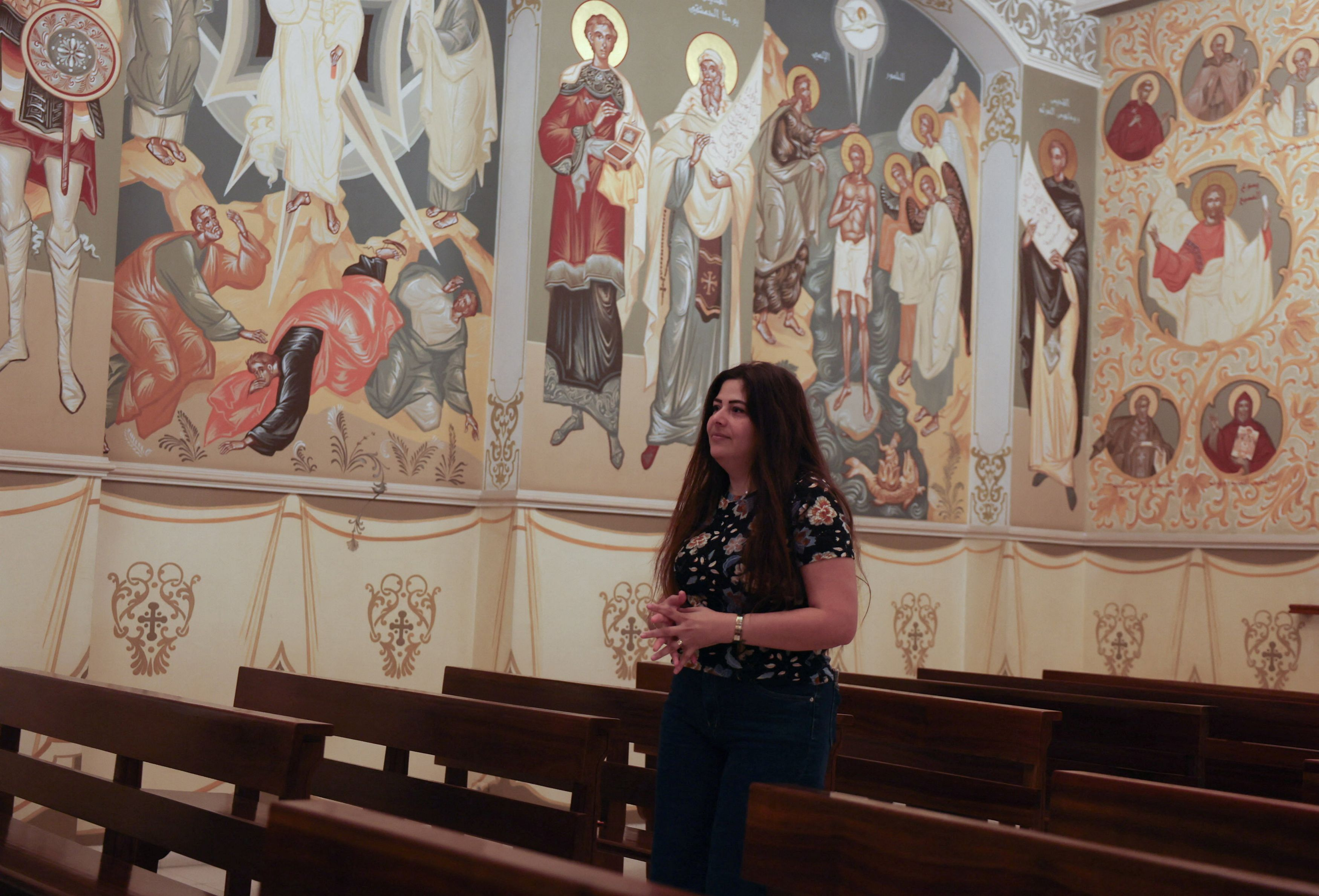 Darine Al Jouny Safadi, 38enne cristiana sfollata da Tiro / Reuters