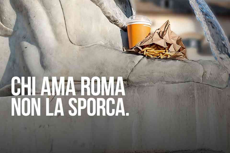 Timbro Ama Roma Chi ama Roma la rispetta: campagna per sensibilizzare cittadini e turisti