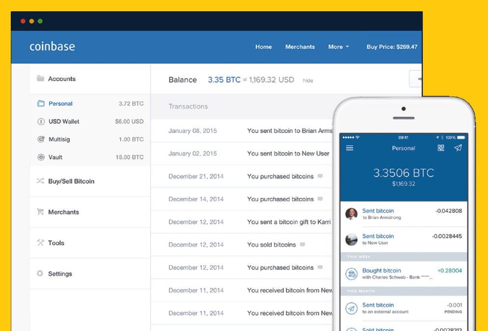 Un esempio di wallet su Coinbase
