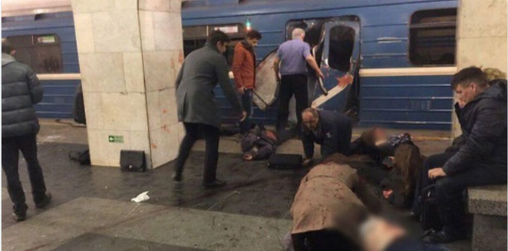 Un'immagine twittata subito dopo la sciagura e ripresa dai media russi (da Twitter)