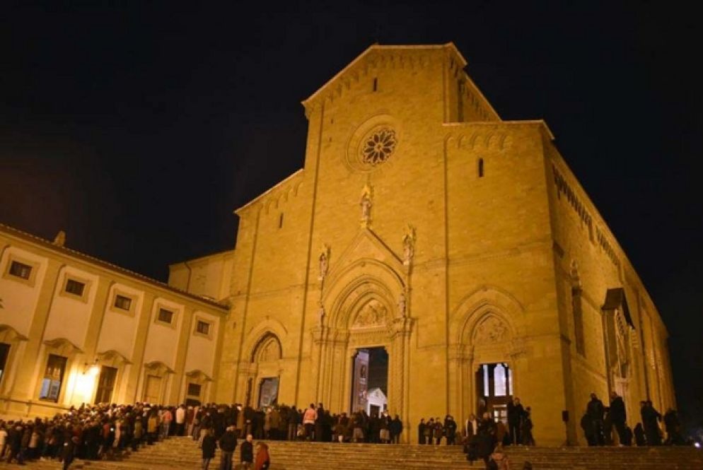 La Cattedrale di Arezzo, la cui Porta Santa è stata chiusa il 20 novembre, nella Solennità di Cristo Re, in coincidenza con l'indizione del Sinodo diocesano