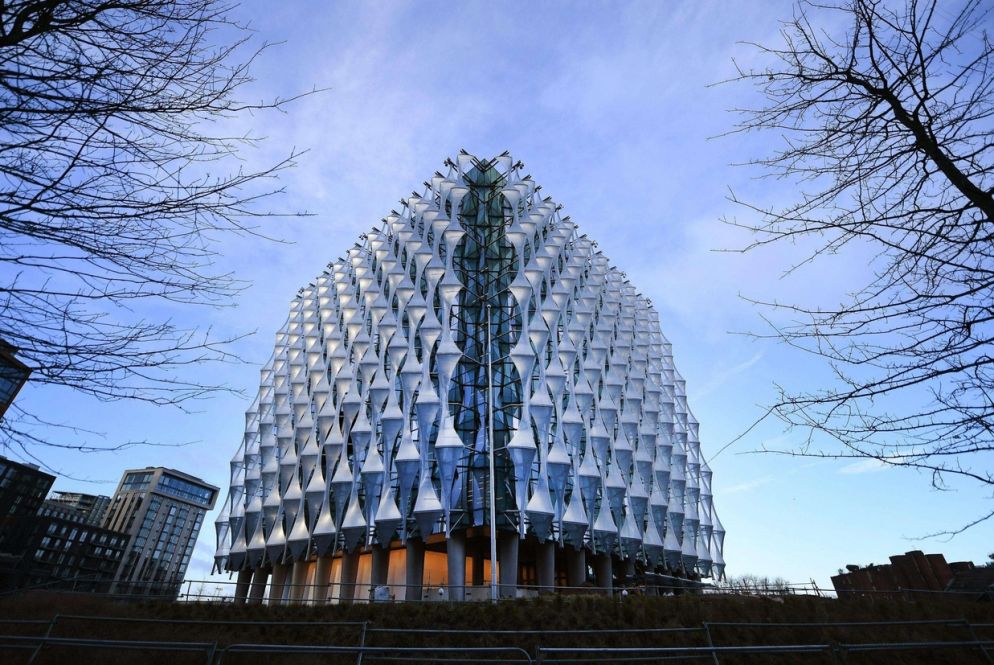 La nuova sede dell'ambasciata Usa a Nine Elms a Londra (Ansa)