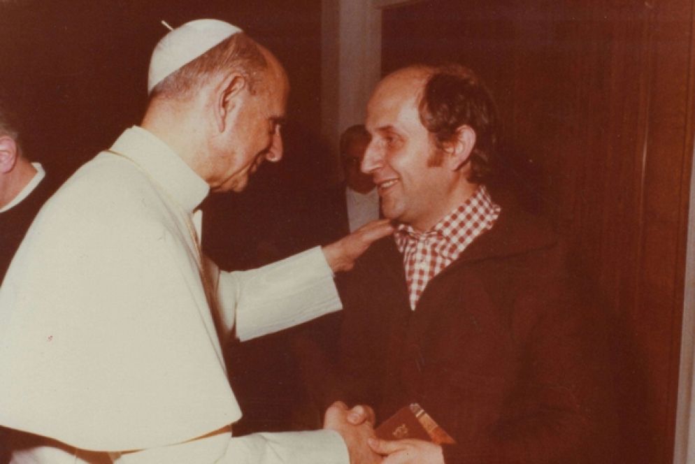 Papa Paolo VI e Ernesto Olivero nel 1976