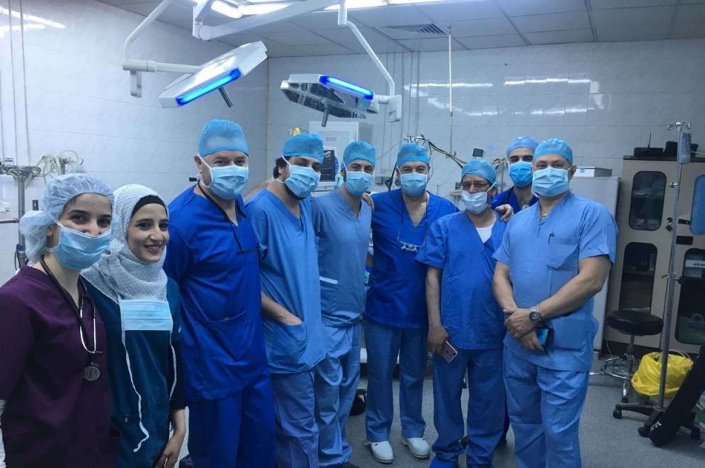 L'equipe che ad Amman ha operato la piccola Eman