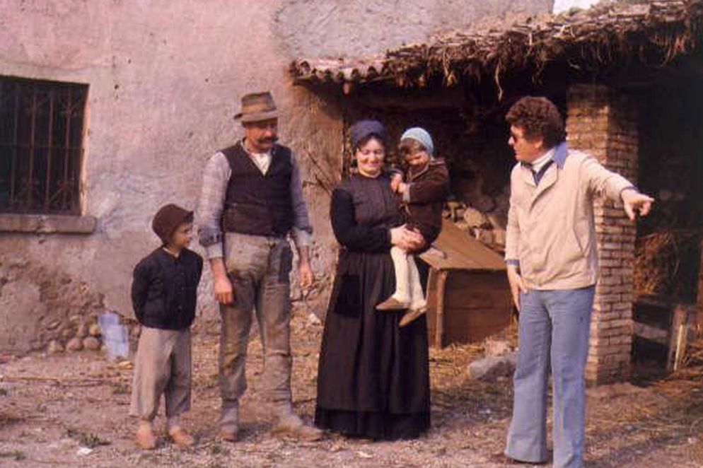 Uno foto di scena da "L'albero degli zoccoli", 1978 (Ansa)