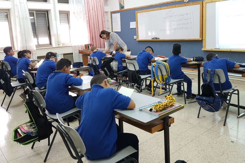Una classe dell'istituto Effetà voluto a Betlemme da Paolo VI (foto Gambassi)