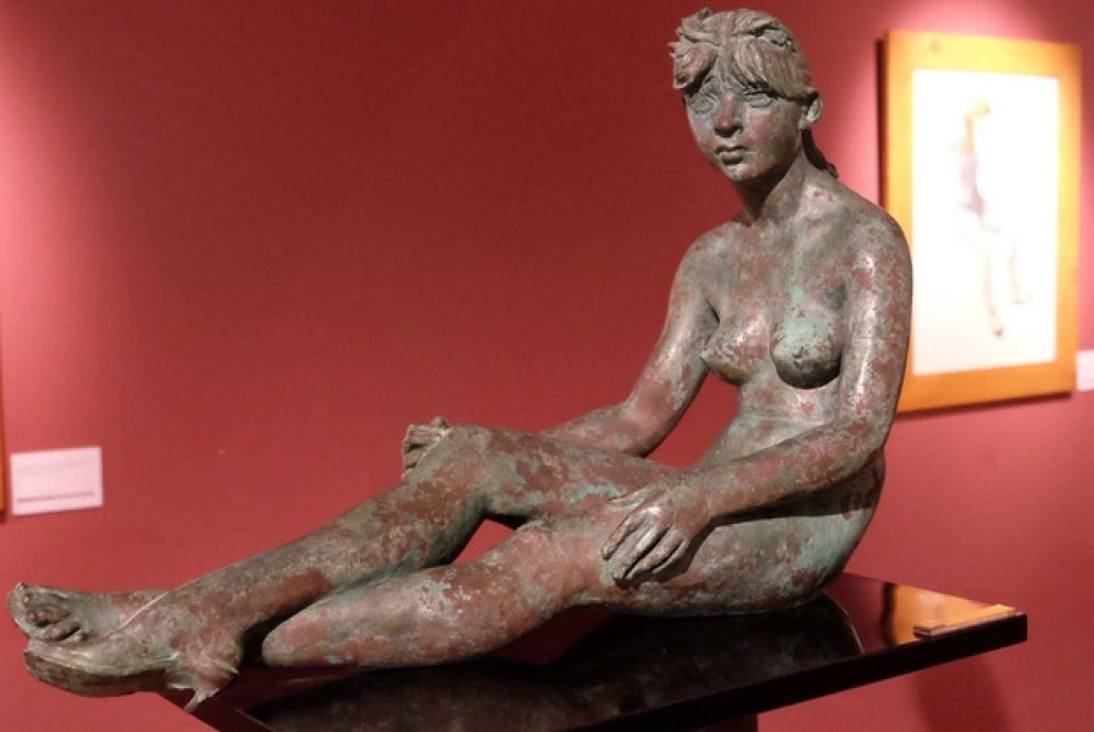 Francesco Messina, "Claudine", bronzo , 1980, Studio Museo Francesco Messina di Milano nella mostra al Museo "Messina-Incorpora" di Linguaglossa (foto G. Matarazzo)