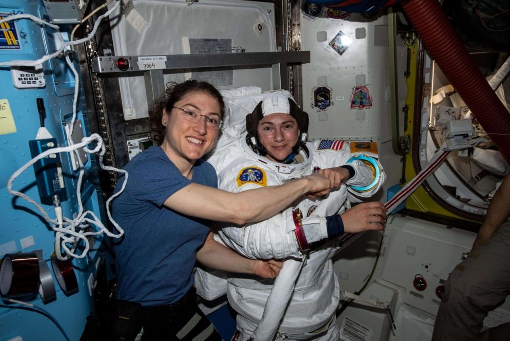 Le astronaute Koch (a sinistra) e Meir (Ansa/Nasa)