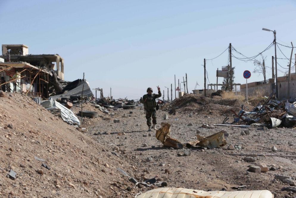 I peshmerga curdi entrano a Sinjar dopo la cacciata del Daesh