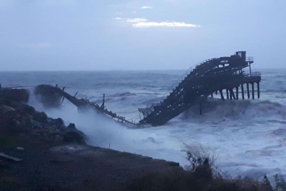 Il ponte crollato all'isola d'Elba