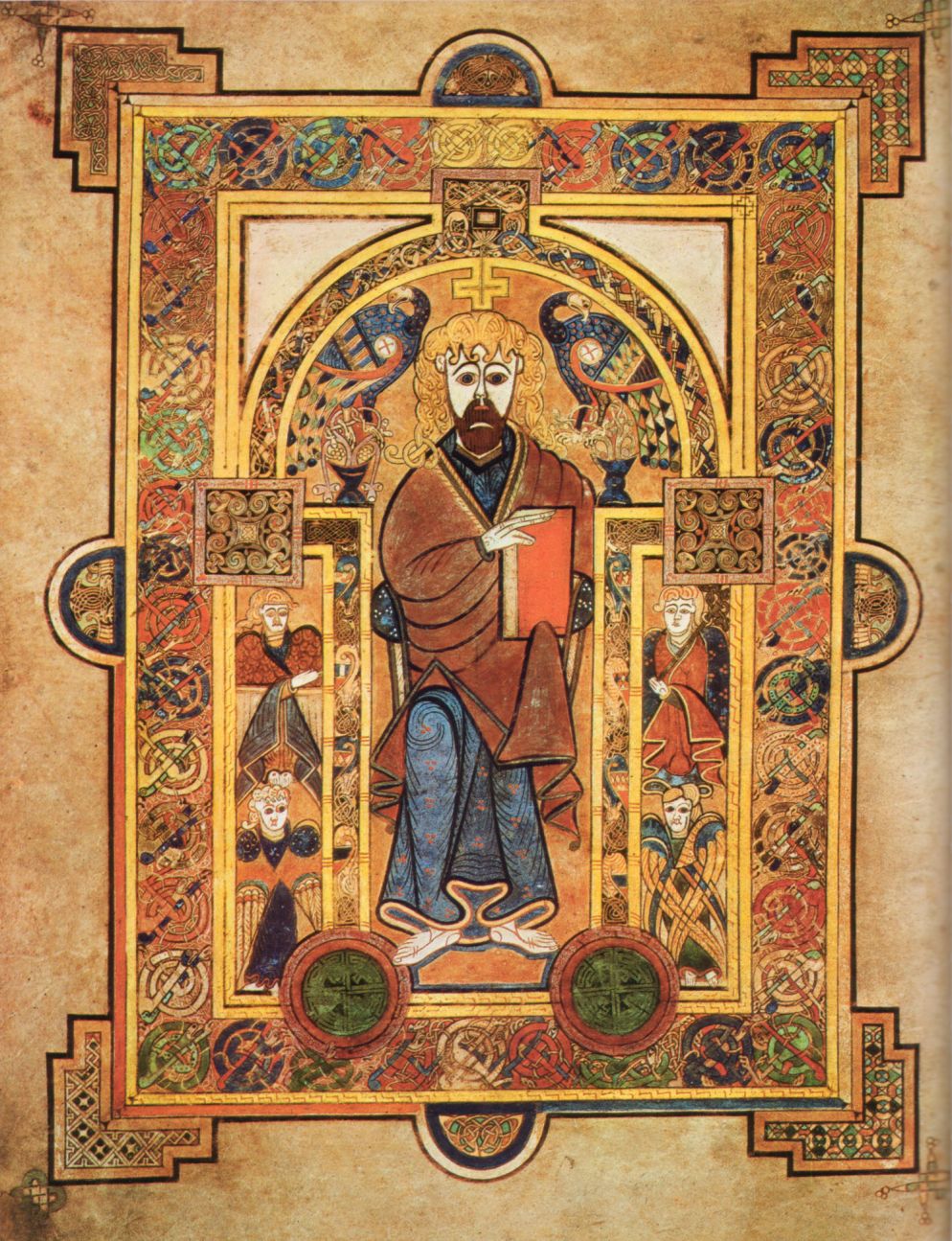 Una delle pagine del Libro di Kells (VI-IX secolo), conservato a Dublino