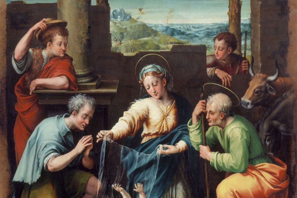 Raffaellino del Colle, “Adorazione dei pastori” (1528-1529) Pesaro, Musei Civici, collezione Vittoria Mosca - .