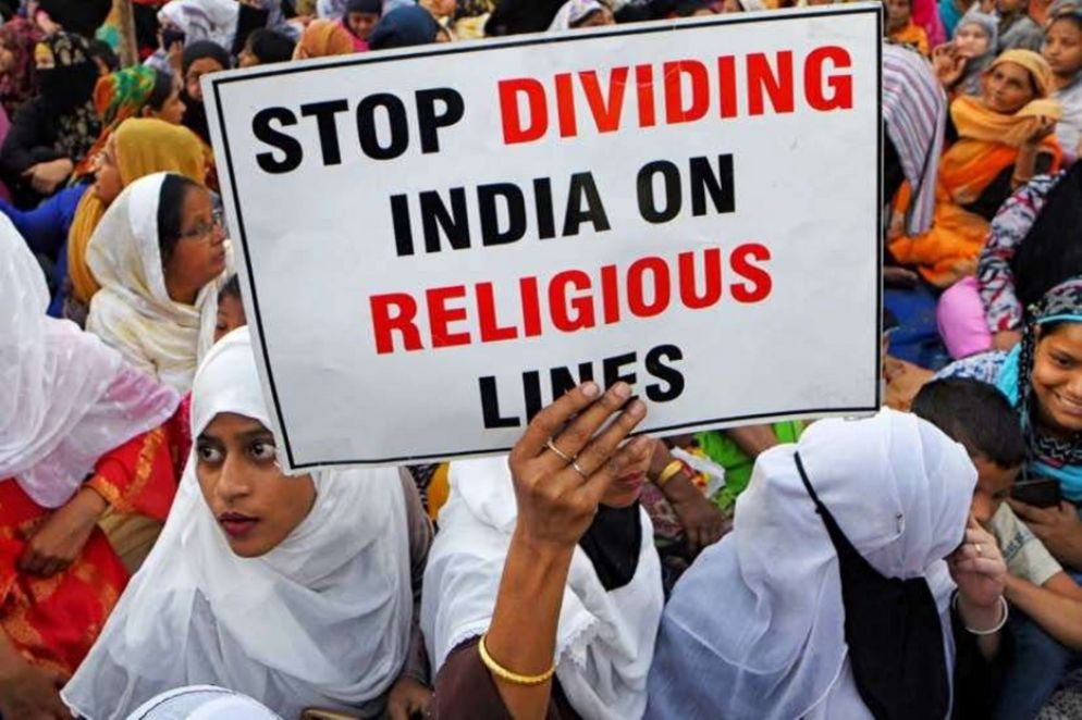 Una protesta tenutasi a Calcutta, in India, il 18 gennaio 2020, contro la legge di modifica della cittadinanza, approvata dal Parlamento indiano nel dicembre 2019. - Aiuto alla Chiesa che Soffre (ACS)