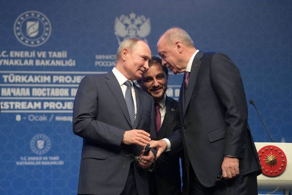 Vladimier Putin e Recep Erdogan a Istanbul l'8 gennaio 2020 - (Ansa)
