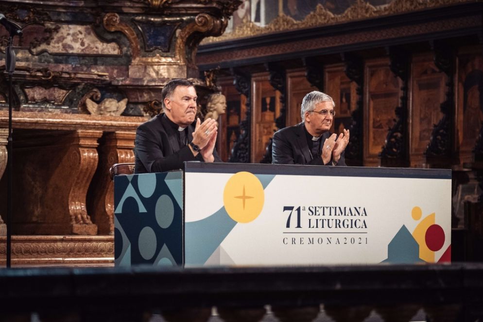 I vescovi Maniago e Napolioni che concludono la Settimana liturgica nazionale a Cremona - Paolo Mazzini / Diocesi di Cremona