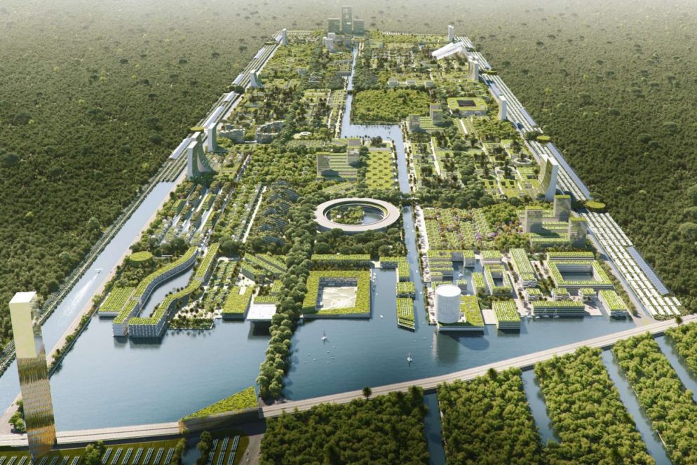 Render della Smart Forest City di Cancun, in Messico - Stefano Boeri Architetti / The Big Picture