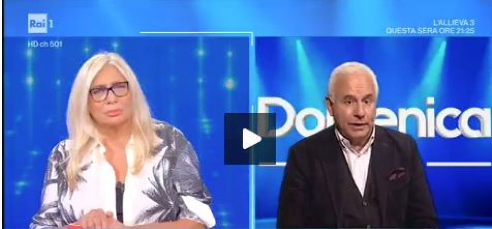 Un momento del dibattito: Mara Venier e Marco Tarquinio - .