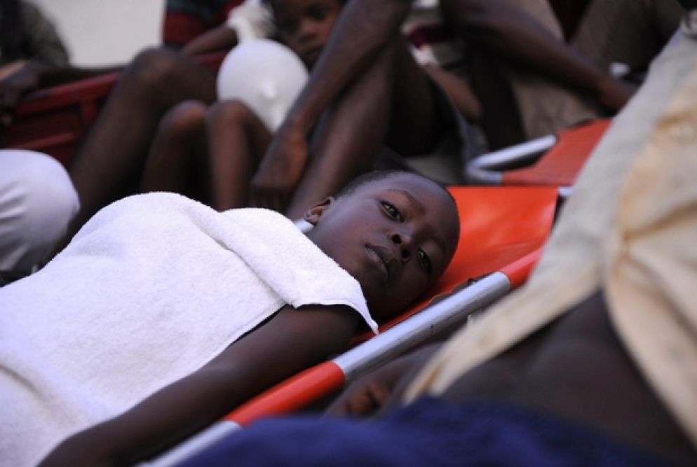 Una bimba haitiana malata - Archivio Ansa
