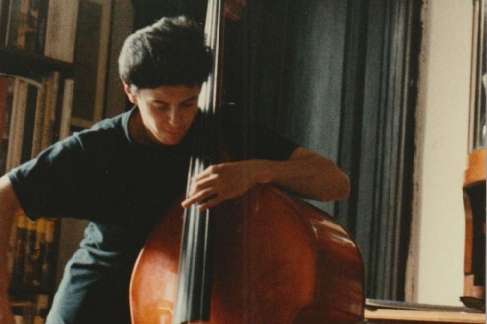 Il giovane Ezio Bosso quando era studente di violoncello - Famiglia Ezio Bosso
