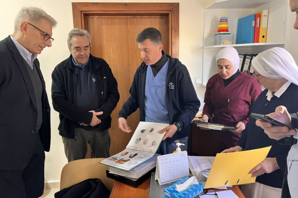 Onesti in visita all'ospedale italiano di Karak, in Giordania