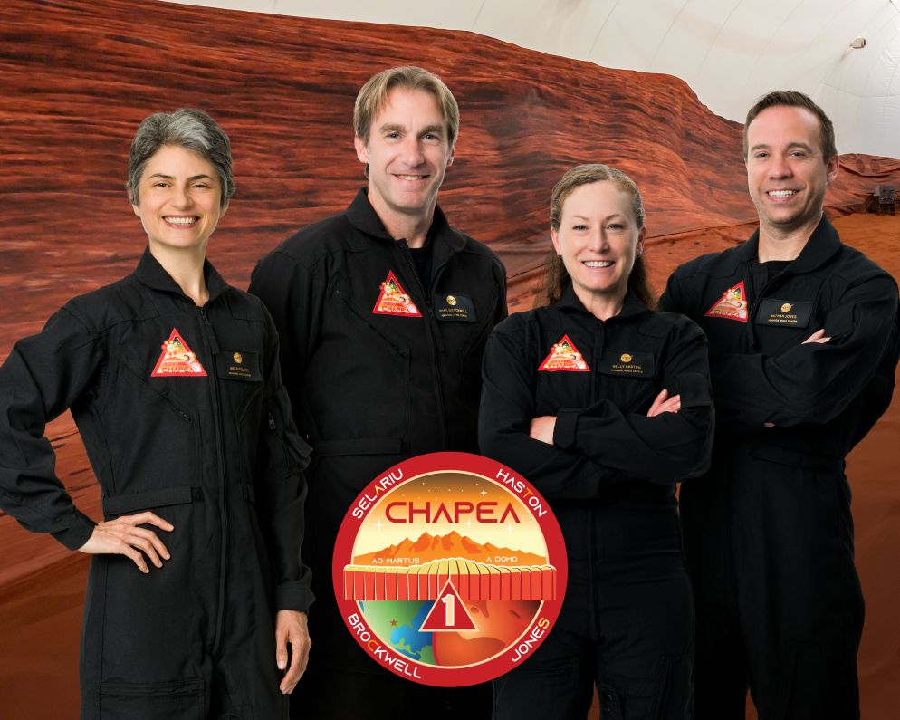 I quattro membri dell’equipaggio: da sinistra, Anca Selariu, Ross Brockwell, Kelly Haston e Nathan Jones - Nasa