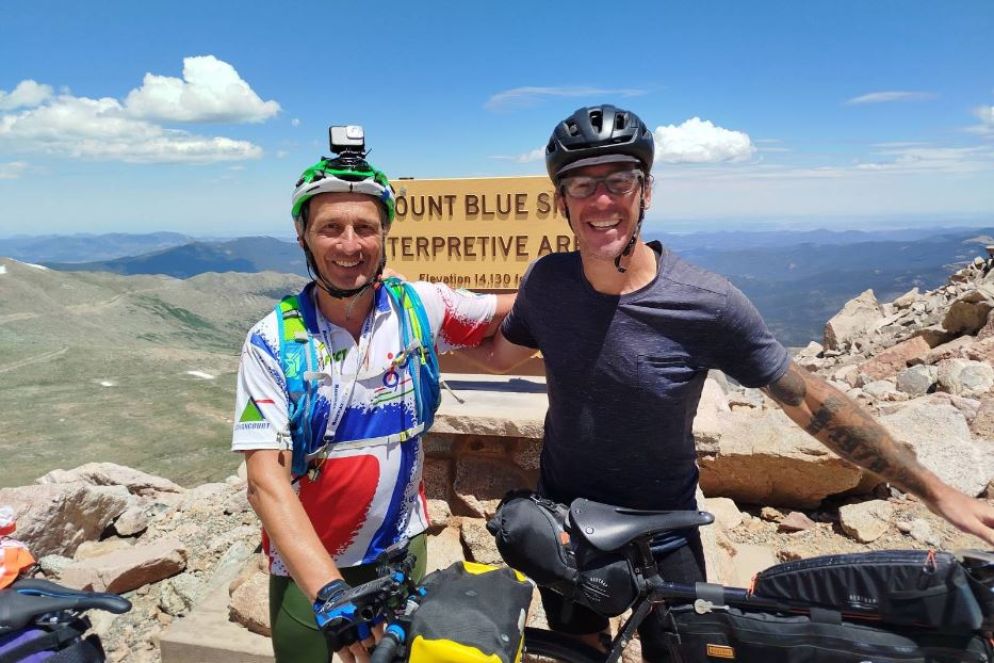 Luca e Flint al Mount Blue Sky, 4.300 metri di altitudine - ©Flint Zeigler