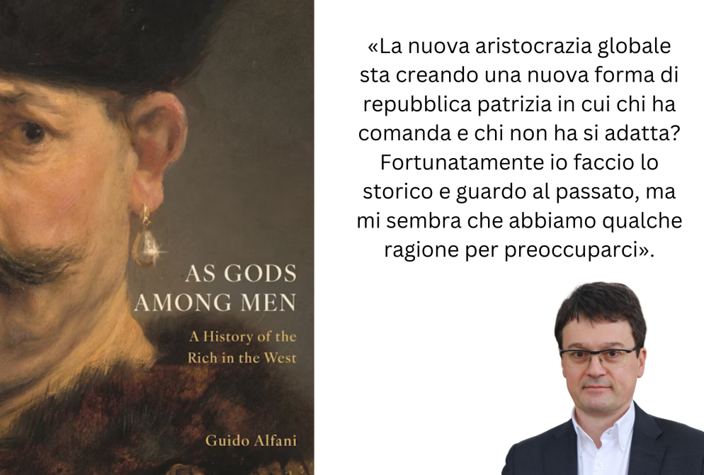 La copertina del libro e l'autore, Guido Alfani