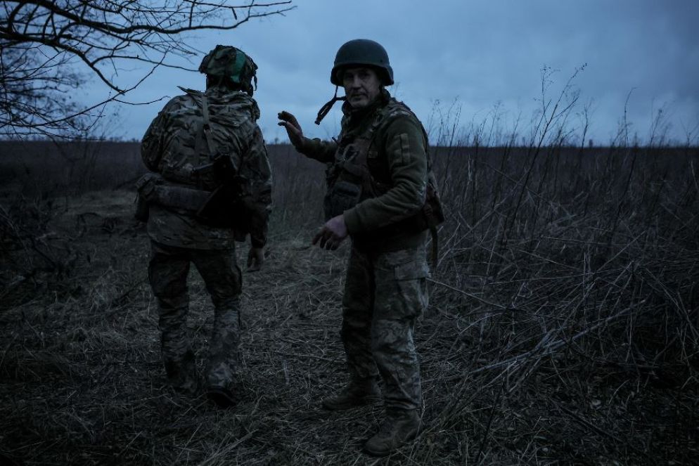 I militari al fronte nella regione di Kharkiv - Ansa