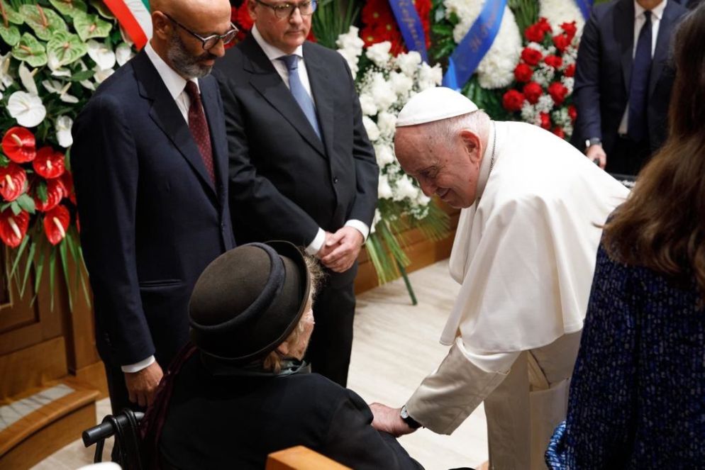 Il Papa fa le condoglianze alla vedova di Giorgio Napolitano, Clio Maria Bittoni - ANSA/Vatican Media