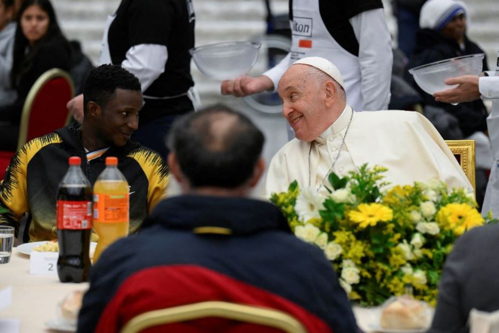 Il pranzo del Papa con i poveri in Aula Paolo VI nella Giornata dei poveri, 19 novembre 2023 - Siciliani