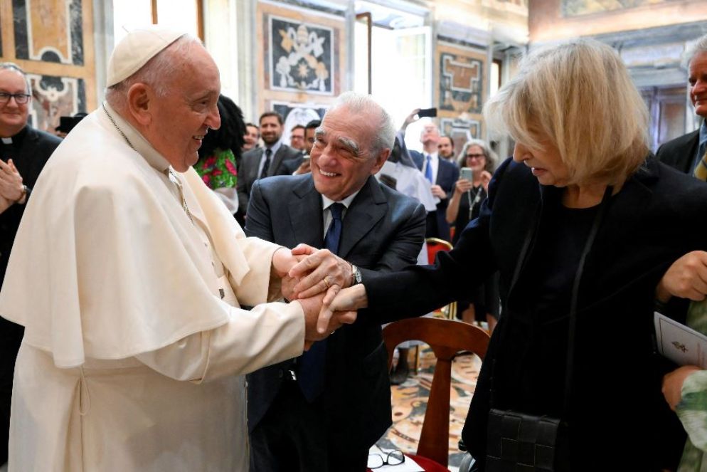 Il Papa e Martin Sorsese durante l'udienza di sabato scorso - Vatican Media