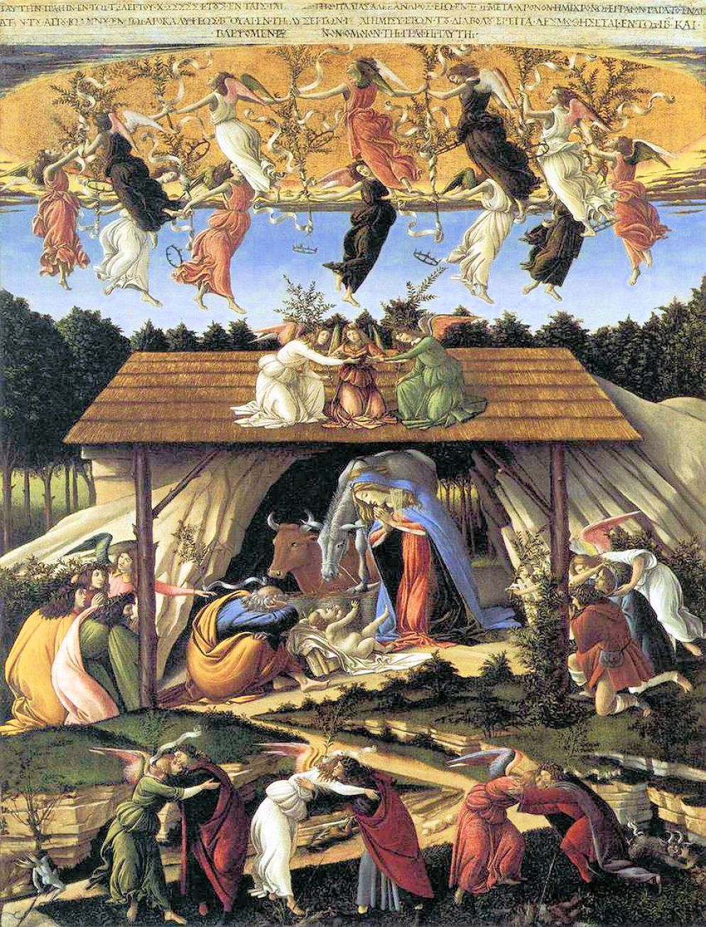 Natività mistica” di Sandro Botticelli (1501). Londra, National Gallery), - WikiCommons
