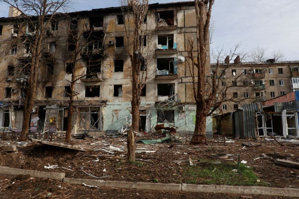 Gli edifici distrutti ad Avdiivka nella regione di Donetsk - Reuters