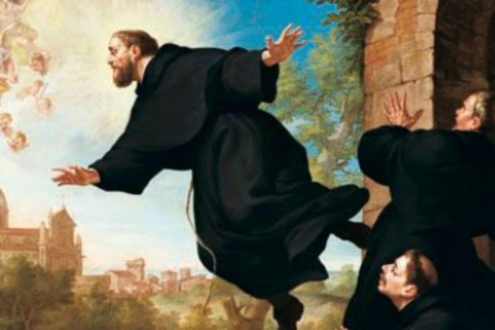 "San Giuseppe da Copertino si eleva in volo alla vista della Basilica di Loreto" di Ludovico Mazzanti - Wikipedia