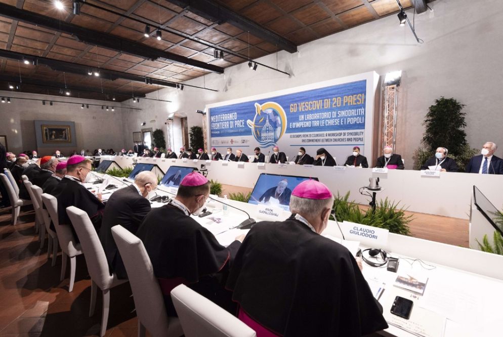 L'apertura dell'Incontro dei vescovi del Mediterraneo a Firenze - © Siciliani-Gennari/CEI