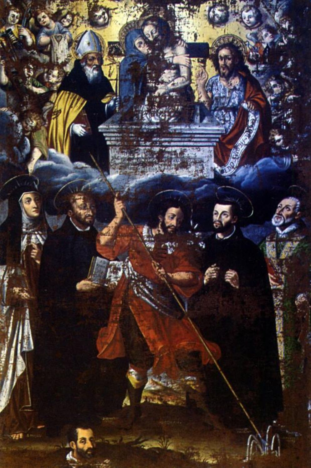 Il dipinto nel convento di Toro (Cb) con i cinque santi canonizzati insieme nel 1622, nella sua interezza - archivio
