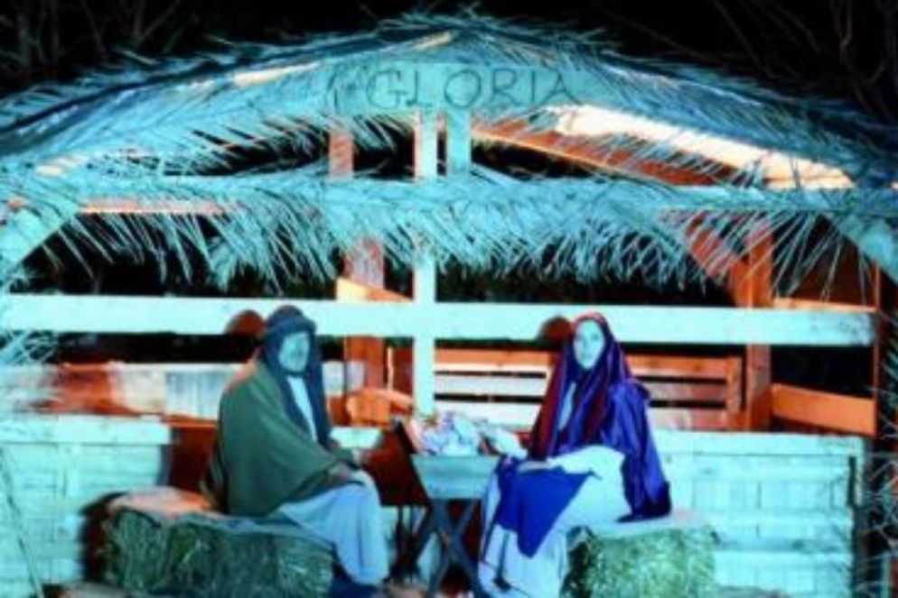 Una scena delle edizioni passate del presepe vivente ad Ariccia