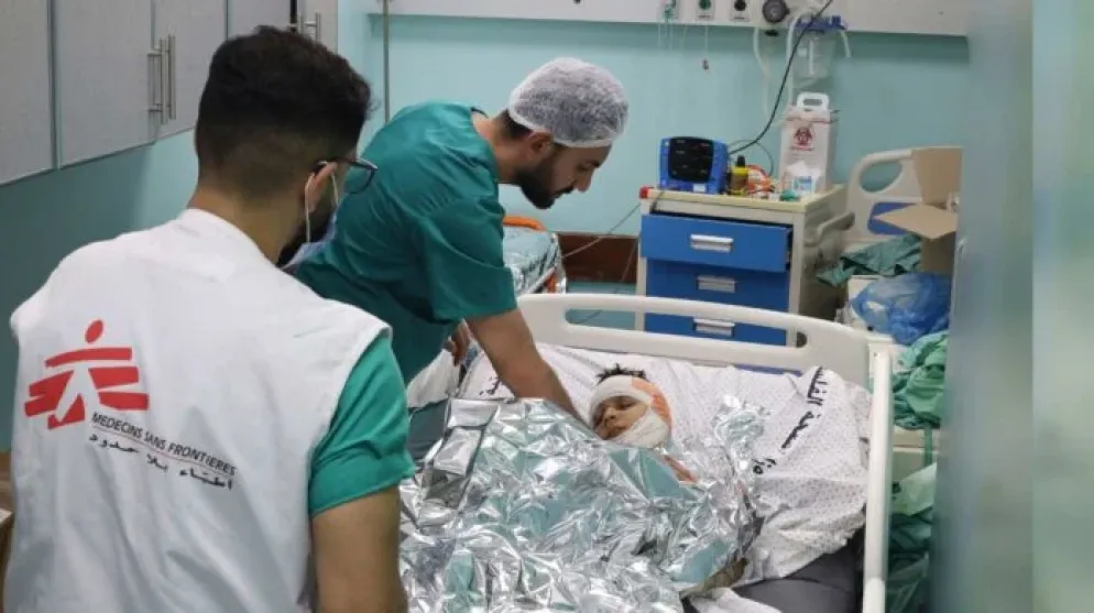 Personale di Msf in un ospedale di Gaza - Msf