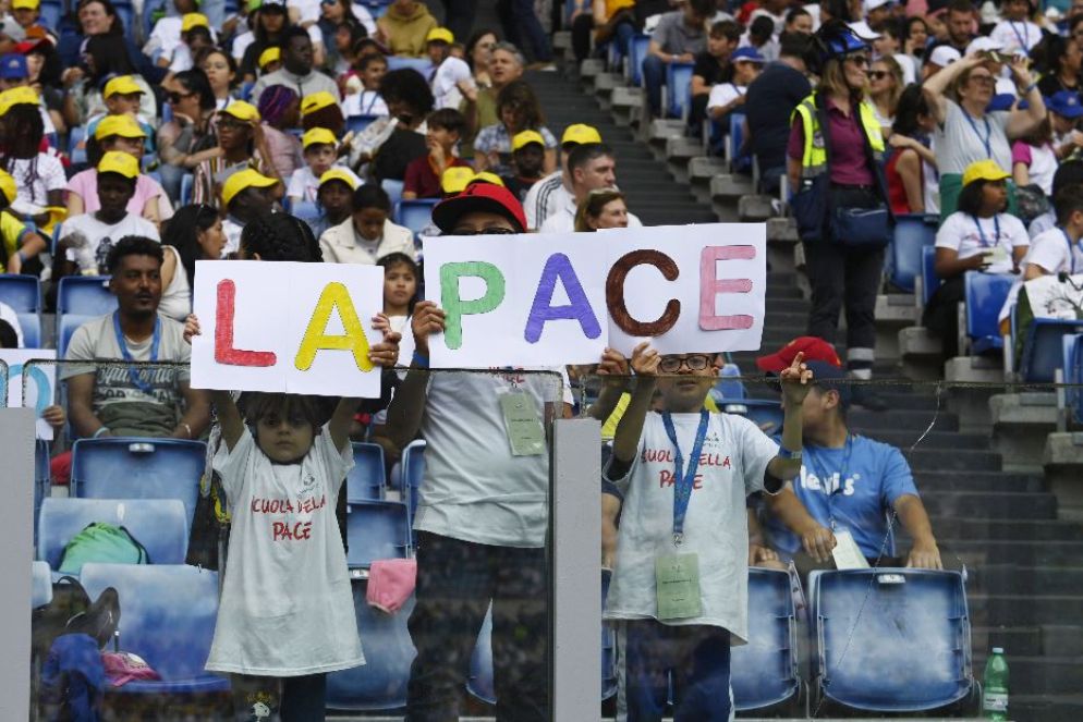 I bambini allo Stadio Olimpico col Papa - Siciliani