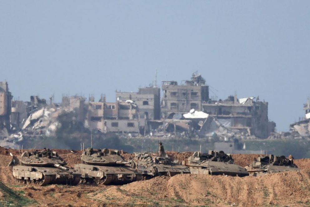 I mezzi blindati di Israele intorno alla Striscia di Gaza - Ansa