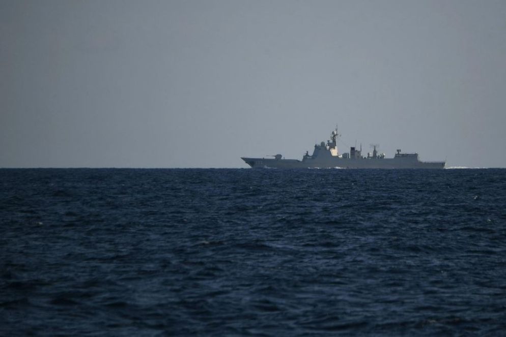 Una nave militare cinese nelle acque dl Mar Cinese Meridionale - ANSA