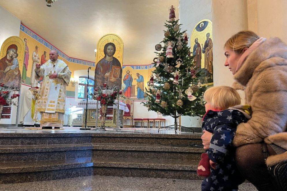 La Messa di Natale nella Cattedrale greco-cattolica di Kharkiv presieduta dall'esarca Vasyl Tuchapets - Gambassi
