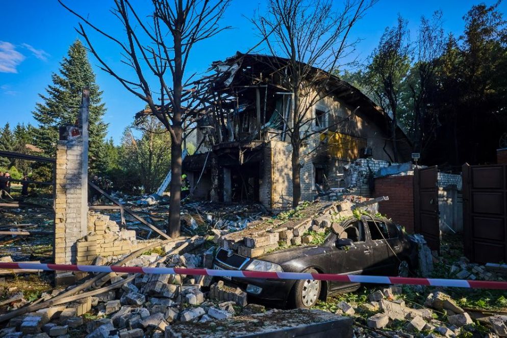 La villa di un imprenditore di Kharkiv distrutta da un missile russo - Ansa