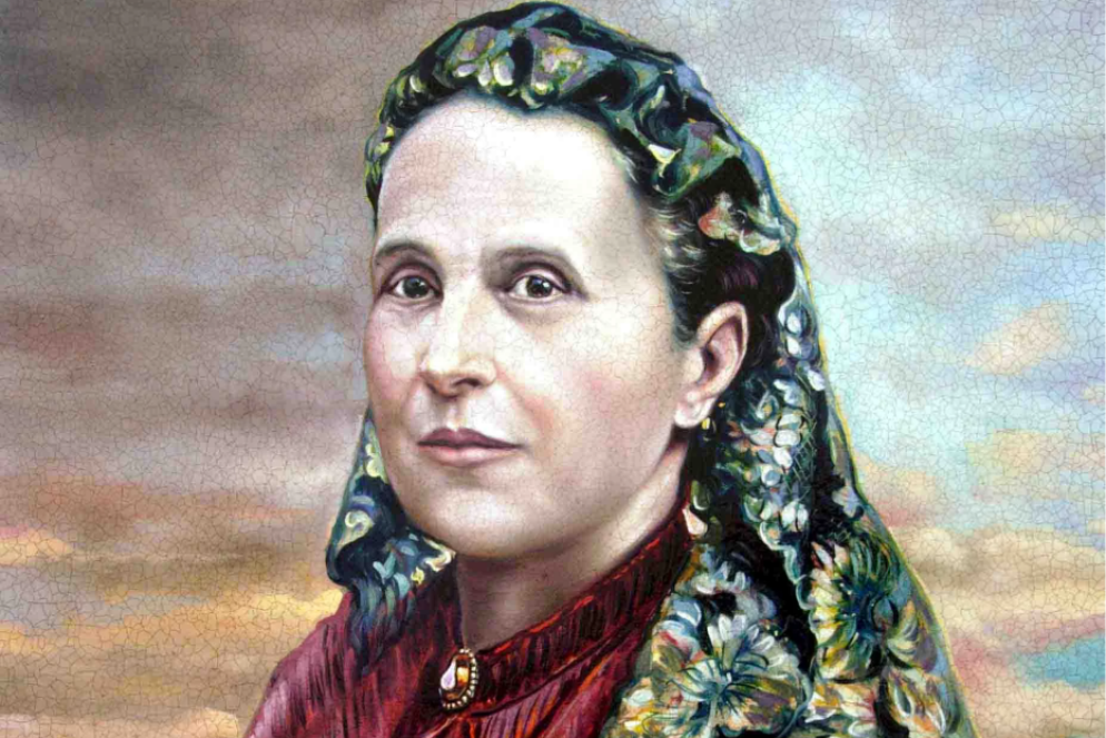 Una immagine della contessa Marianna Farnararo de Fusco in Longo (1836-1924) - Pontificio Santuario della Beata Vergine del Rosario a Pompei