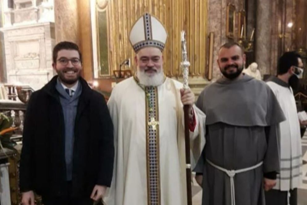 Il neo-cardinale Dominique Mathieu al termine di una celebrazione - Facebook