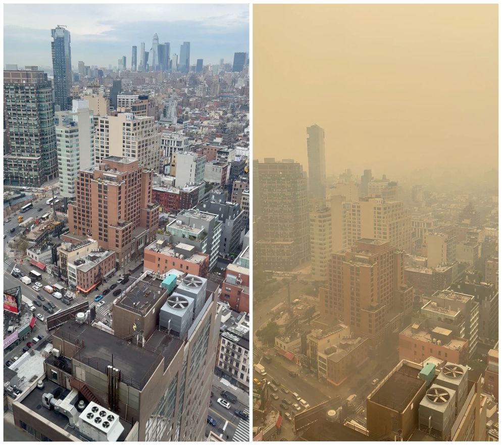 L'effetto della nube sullo skyline di New York City - Reuters