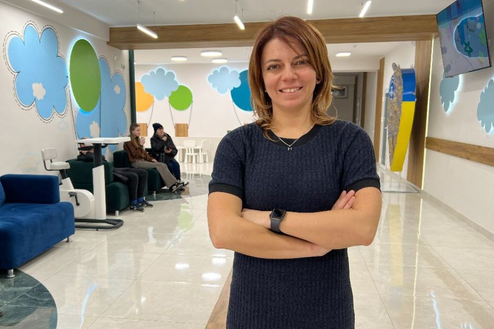 Zoryana Ivaniuk, la direttrice sanitaria del centro pediatrico di riabilitazione fisica e psicologica - Gambassi