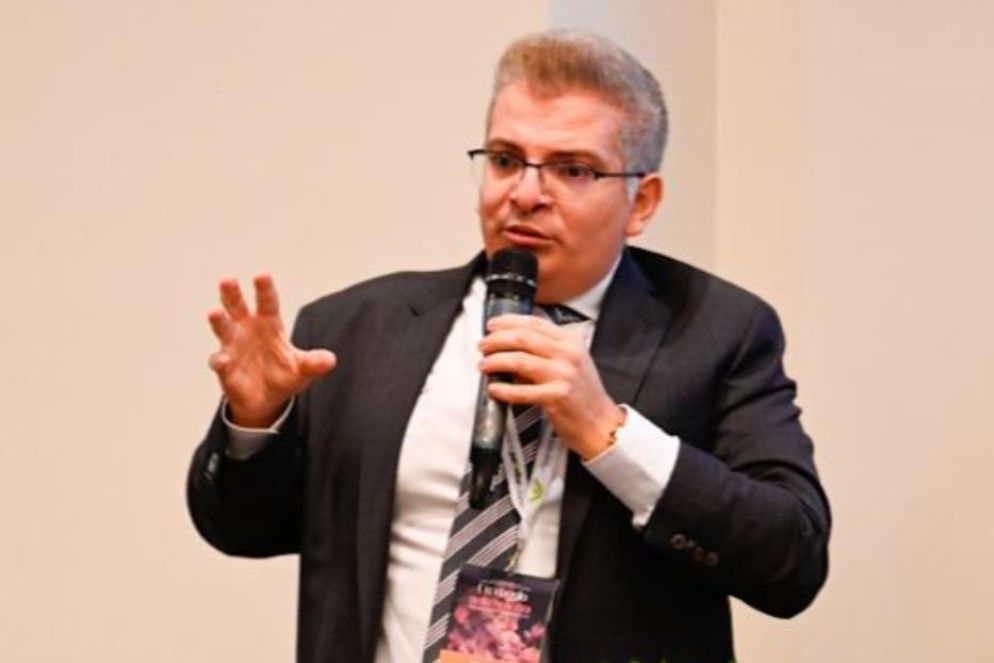 Il segretario generale del movimento per la Vita Giuseppe Grande durante la sua relazione a Firenze